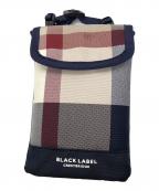 BLACK LABEL CRESTBRIDGEブラックレーベル クレストブリッジ）の古着「チェックミニショルダーポーチ」｜ベージュ×ネイビー