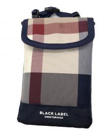 BLACK LABEL CRESTBRIDGE（ブラックレーベル クレストブリッジ）の古着「チェックミニショルダーポーチ」｜ベージュ×ネイビー