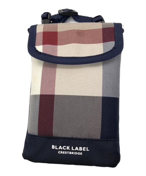 BLACK LABEL CRESTBRIDGE（ブラックレーベル クレストブリッジ）BLACK LABEL CRESTBRIDGE (ブラックレーベル クレストブリッジ) チェックミニショルダーポーチ ベージュ×ネイビーの古着・服飾アイテム