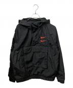 NIKEナイキ）の古着「SWOOSH WOVEN ANORAK JACKET」｜ブラック