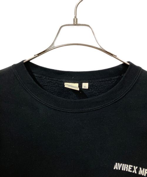 AVIREX（アヴィレックス）AVIREX (アヴィレックス) クルーネックスウェット ブラック サイズ:XLの古着・服飾アイテム