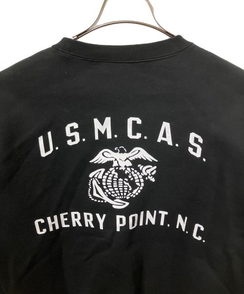 AVIREX（アヴィレックス）AVIREX (アヴィレックス) クルーネックスウェット ブラック ブラック サイズ:Lの古着・服飾アイテム