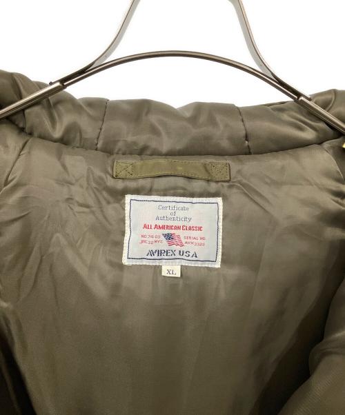 AVIREX（アヴィレックス）AVIREX (アヴィレックス) 中綿ジャケット カーキ サイズ:XLの古着・服飾アイテム