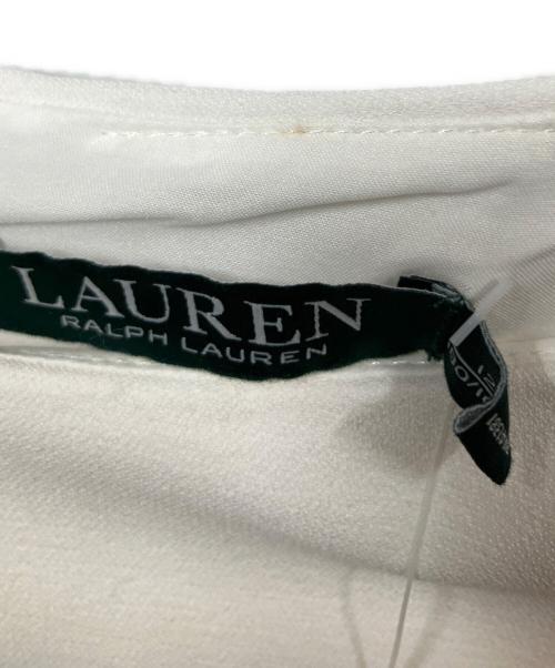 LAUREN RALPH LAUREN（ローレンラルフローレン）LAUREN RALPH LAUREN (ローレンラルフローレン) ノースリーブ・キャミソールワンピース ホワイト×レッド サイズ:12の古着・服飾アイテム