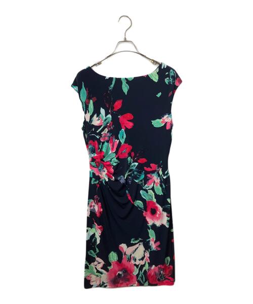 RALPH LAUREN（ラルフローレン）RALPH LAUREN (ラルフローレン) 花柄ドレス　ブラック ネイビー サイズ:180/104A 未使用品の古着・服飾アイテム