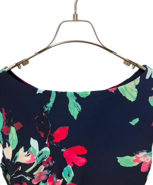 RALPH LAUREN（ラルフローレン）RALPH LAUREN (ラルフローレン) 花柄ドレス　ブラック ネイビー サイズ:180/104A 未使用品の古着・服飾アイテム