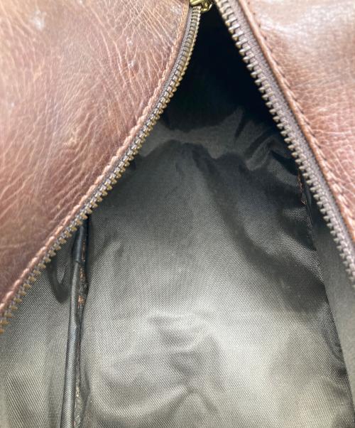 POLO RALPH LAUREN（ポロ・ラルフローレン）POLO RALPH LAUREN (ポロ・ラルフローレン) レザーバッグ ブラウン ブラウンの古着・服飾アイテム