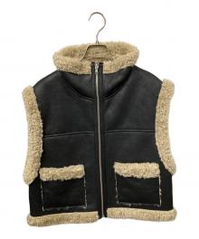 JEANASIS（ジーナシス）の古着「リバーシブルムートンベスト」｜ブラック