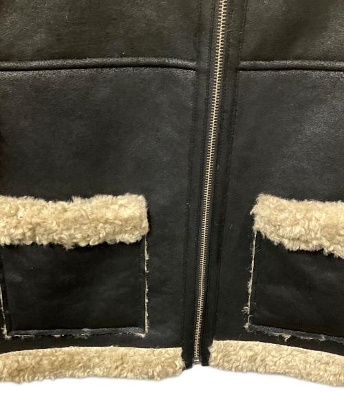 JEANASIS（ジーナシス）JEANASIS (ジーナシス) リバーシブルムートンベスト ブラック サイズ:freeの古着・服飾アイテム