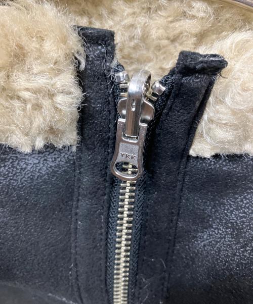 JEANASIS（ジーナシス）JEANASIS (ジーナシス) リバーシブルムートンベスト ブラック サイズ:freeの古着・服飾アイテム