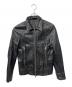 JACKROSE（ジャックローズ）の古着「ピッグレザーライダースジャケット　ブラック」｜ブラック