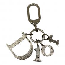 Christian Dior（クリスチャン ディオール）の古着「キーリング シルバー ラインストーンシルバーチャーム」｜シルバー