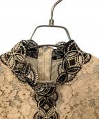 CHRISCELINクリスセリーン）の古着「レース長袖ワンピース ベージュ」｜ベージュ