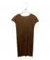 PLEATS PLEASE (プリーツプリーズ) ノースリーブ・キャミソールワンピース ブラウン サイズ:Free：18000円