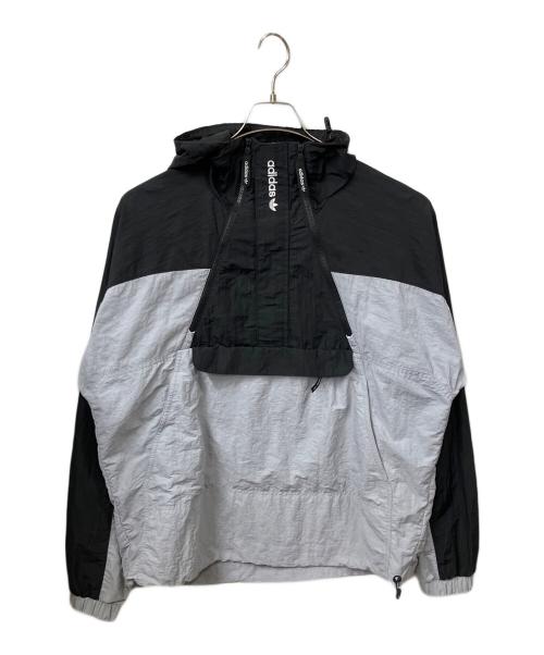 adidas Originals（アディダスオリジナル）adidas originals (アディダスオリジナル) アドベンチャー ミッシュマッシュ ウインドブレーカー ブラック×ブルー サイズ:Lの古着・服飾アイテム