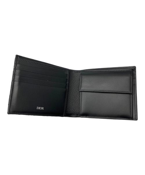 Dior（ディオール）DIOR (ディオール) Saddle 2つ折りウォレット ブラックの古着・服飾アイテム