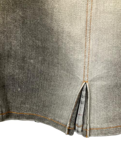 BURBERRY BLUE LABEL（バーバリー ブルー レーベル）BURBERRY BLUE LABEL (バーバリー ブルー レーベル) ベルテッドデニムスカート グレー サイズ:38の古着・服飾アイテム
