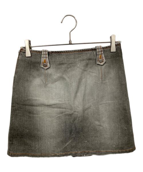BURBERRY BLUE LABEL（バーバリー ブルー レーベル）BURBERRY BLUE LABEL (バーバリー ブルー レーベル) ベルテッドデニムスカート グレー サイズ:38の古着・服飾アイテム