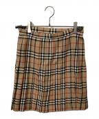 BURBERRY BLUE LABELバーバリー ブルー レーベル）の古着「ウールラップスカート ノバチェック」｜ベージュ