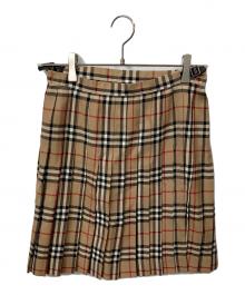 BURBERRY BLUE LABEL（バーバリー ブルー レーベル）の古着「ウールラップスカート ノバチェック」｜ベージュ