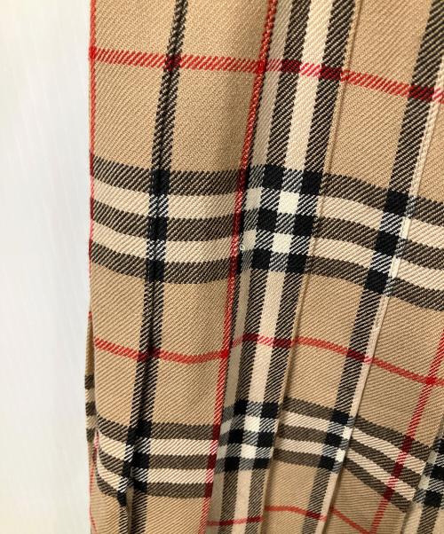 BURBERRY BLUE LABEL（バーバリー ブルー レーベル）BURBERRY BLUE LABEL (バーバリー ブルー レーベル) ウールラップスカート ノバチェック ベージュ サイズ:38の古着・服飾アイテム