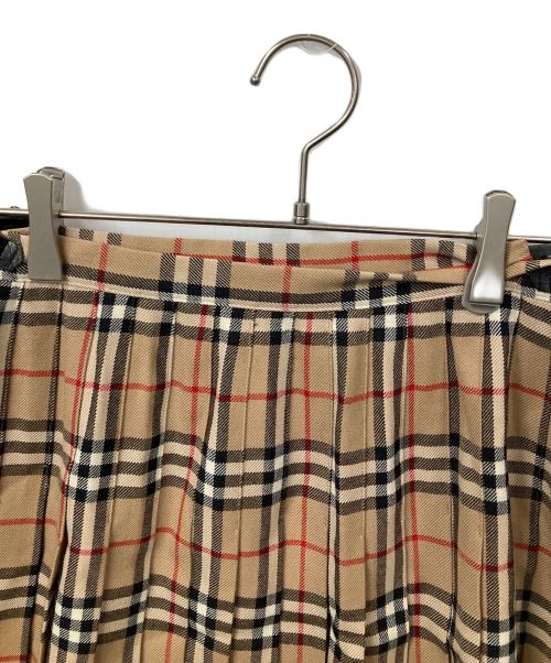BURBERRY BLUE LABEL（バーバリー ブルー レーベル）BURBERRY BLUE LABEL (バーバリー ブルー レーベル) ウールラップスカート ノバチェック ベージュ サイズ:38の古着・服飾アイテム