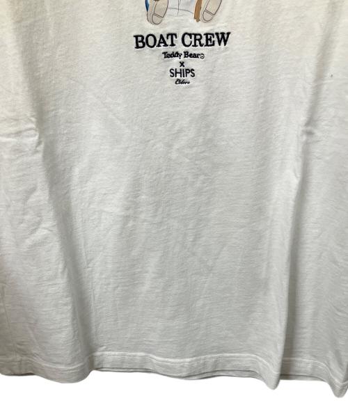 TEDDY BEAR（テディベア）TEDDY BEAR (テディベア) SHIPS (シップス) プリント＆ステッチ TEE ホワイト サイズ:Mの古着・服飾アイテム