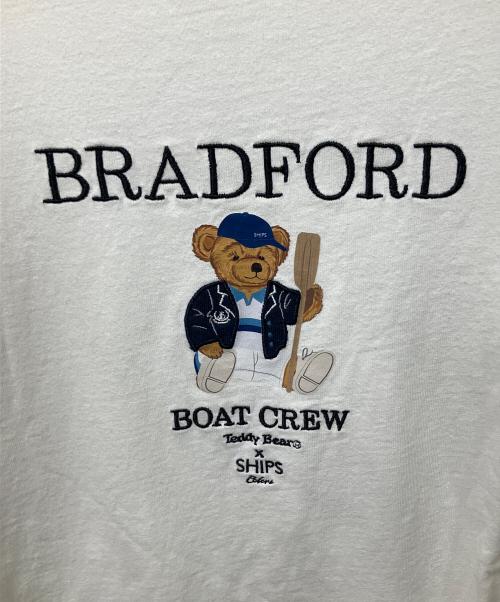 TEDDY BEAR（テディベア）TEDDY BEAR (テディベア) SHIPS (シップス) プリント＆ステッチ TEE ホワイト サイズ:Mの古着・服飾アイテム