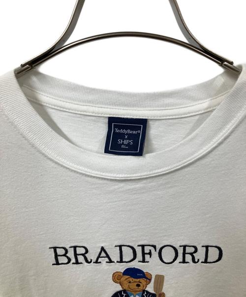 TEDDY BEAR（テディベア）TEDDY BEAR (テディベア) SHIPS (シップス) プリント＆ステッチ TEE ホワイト サイズ:Mの古着・服飾アイテム