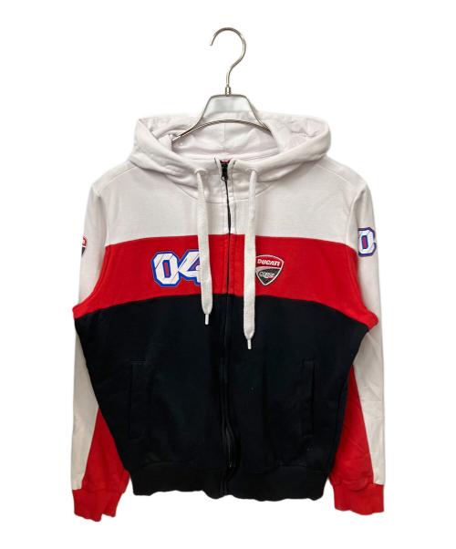 DUCATI CORSE（デュカティ・コルセ）DUCATI CORSE (デュカティ・コルセ) パーカー 	レッド×ブラック レッド×ブラック サイズ:Mの古着・服飾アイテム