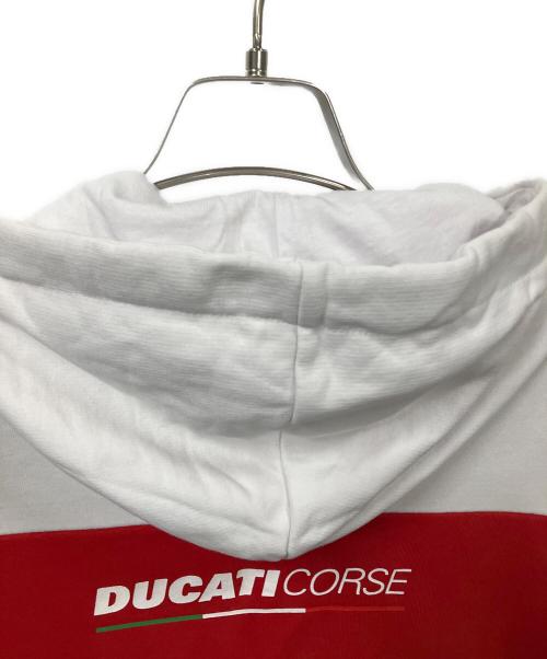 DUCATI CORSE（デュカティ・コルセ）DUCATI CORSE (デュカティ・コルセ) パーカー 	レッド×ブラック レッド×ブラック サイズ:Mの古着・服飾アイテム