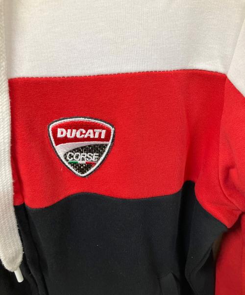 DUCATI CORSE（デュカティ・コルセ）DUCATI CORSE (デュカティ・コルセ) パーカー 	レッド×ブラック レッド×ブラック サイズ:Mの古着・服飾アイテム