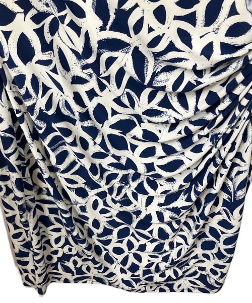 LAUREN RALPH LAUREN（ローレンラルフローレン）LAUREN RALPH LAUREN (ローレンラルフローレン) ノースリーブワンピース ネイビー×ホワイト サイズ:14の古着・服飾アイテム