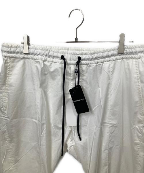 EMPORIO ARMANI（エンポリオ アルマーニ）EMPORIO ARMANI (エンポリオ アルマーニ) イージーパンツ ホワイト ホワイト サイズ:W52 未使用品の古着・服飾アイテム