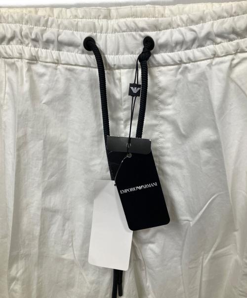 EMPORIO ARMANI（エンポリオ アルマーニ）EMPORIO ARMANI (エンポリオ アルマーニ) イージーパンツ ホワイト ホワイト サイズ:W52 未使用品の古着・服飾アイテム