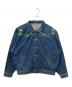 SENSITIVE（センシティブ）の古着「刺繍デニムジャケット」｜ネイビー