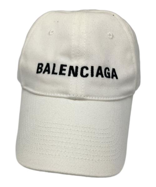 BALENCIAGA（バレンシアガ）BALENCIAGA (バレンシアガ) ベースボールキャップ ホワイト ホワイトの古着・服飾アイテム