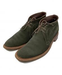 Alden（オールデン）の古着「アンラインドスエードチャッカブーツ」｜グリーン