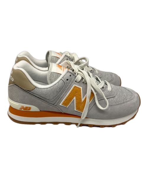 NEW BALANCE（ニューバランス）NEW BALANCE (ニューバランス) 574スニーカー　グレー×オレンジ グレー サイズ:25の古着・服飾アイテム