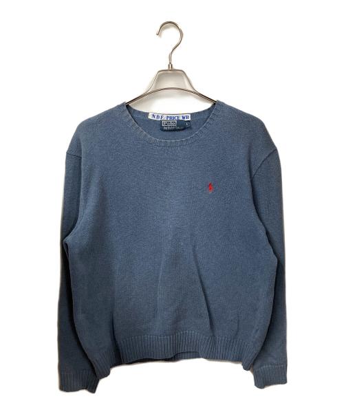 POLO RALPH LAUREN（ポロ・ラルフローレン）POLO RALPH LAUREN (ポロ・ラルフローレン) 薄手ニット ネイビー ネイビー サイズ:Lの古着・服飾アイテム