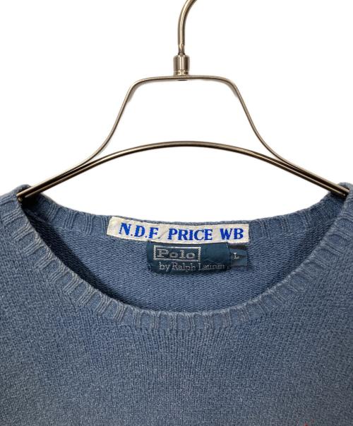 POLO RALPH LAUREN（ポロ・ラルフローレン）POLO RALPH LAUREN (ポロ・ラルフローレン) 薄手ニット ネイビー ネイビー サイズ:Lの古着・服飾アイテム