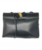 Salvatore Ferragamoサルヴァトーレ フェラガモ）の古着「レザーショルダーバッグ ブラック」｜ブラック
