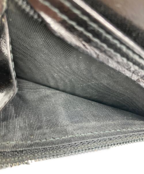 GUCCI（グッチ）GUCCI (グッチ) レザー3つ折り財布 ブラック ブラックの古着・服飾アイテム