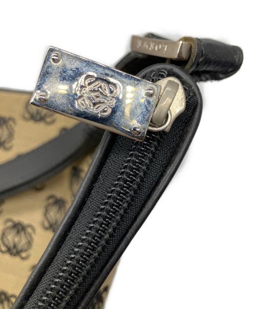 LOEWE（ロエベ）LOEWE (ロエベ) アナグラムショルダーバッグ ベージュ×ブラック ベージュ×ブラックの古着・服飾アイテム