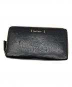 PAUL SMITHポールスミス）の古着「ラウンドファスナー財布 ブラック×レッド」｜レッド