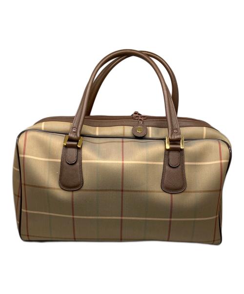 Burberry's（バーバリー）Burberry's (バーバリー) ボストンバッグ　チェック ブラウンの古着・服飾アイテム