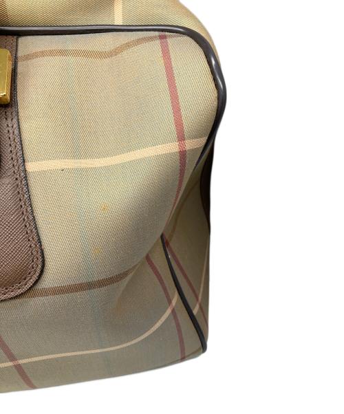 Burberry's（バーバリー）Burberry's (バーバリー) ボストンバッグ　チェック ブラウンの古着・服飾アイテム