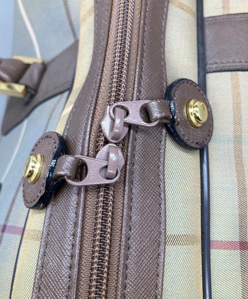 Burberry's（バーバリー）Burberry's (バーバリー) ボストンバッグ　チェック ブラウンの古着・服飾アイテム