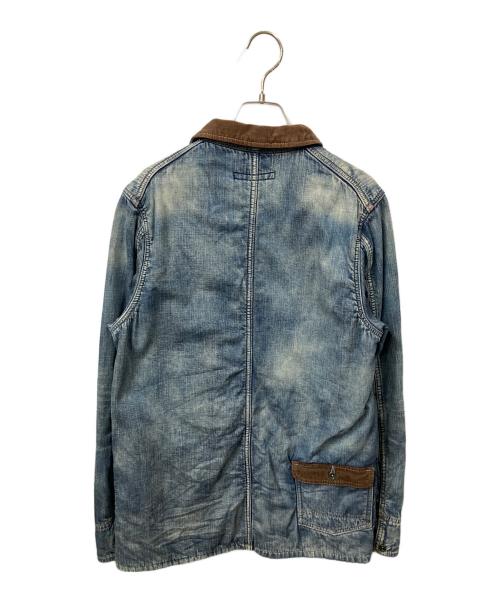 JOHNBULL（ジョンブル）Johnbull (ジョンブル) 首元コーデュロイデニムジャケット ネイビー ネイビー サイズ:mの古着・服飾アイテム