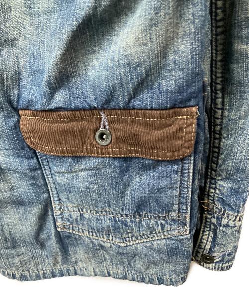 JOHNBULL（ジョンブル）Johnbull (ジョンブル) 首元コーデュロイデニムジャケット ネイビー ネイビー サイズ:mの古着・服飾アイテム